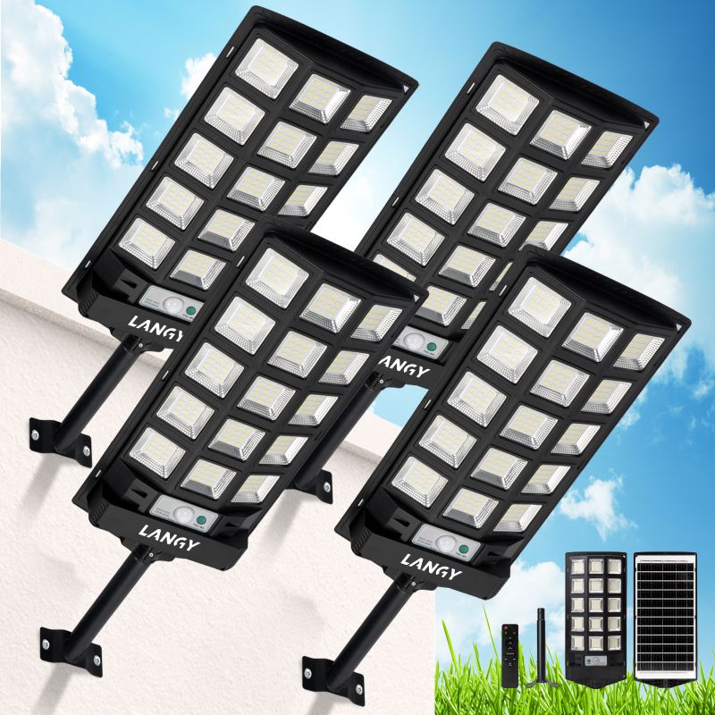 60W 90W Solar Outdoor Dusk to Dawn Lights with Remote Control