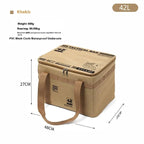 30-42L Tactical Camping Storage Bag Insulated Folding Box Waterproof Picnic Tableware Field Equipment Outdoor Gear Organizer