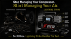 Thor’s Lightning StrikePro™ 12V Portable Air Compressor | 10.6 CFM Automatic Inflation & Deflation