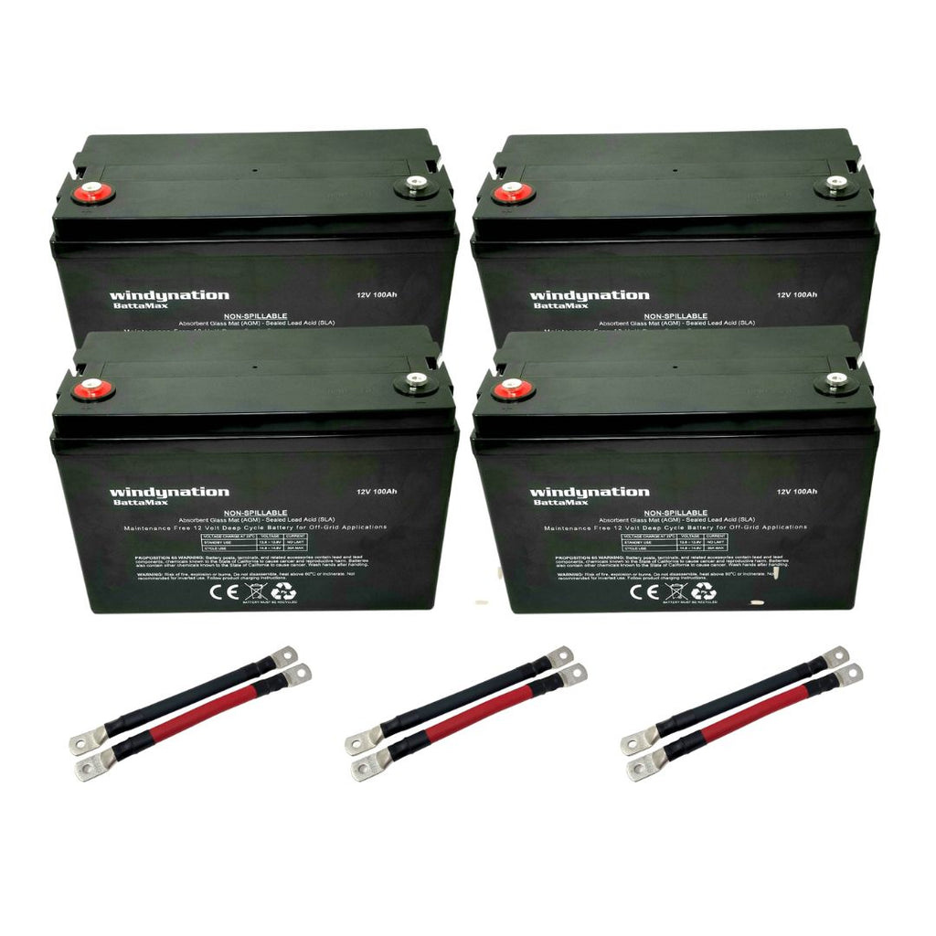 100 Amp-Hour 100ah 12V 12 Volt AGM Deep Cycle Sealed Lead Acid Battery