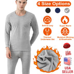 Men Thermal Underwear Set Long Johns Pants Long Sleeve Soft Underwear Kit Top Bottom Winter Sports Suits